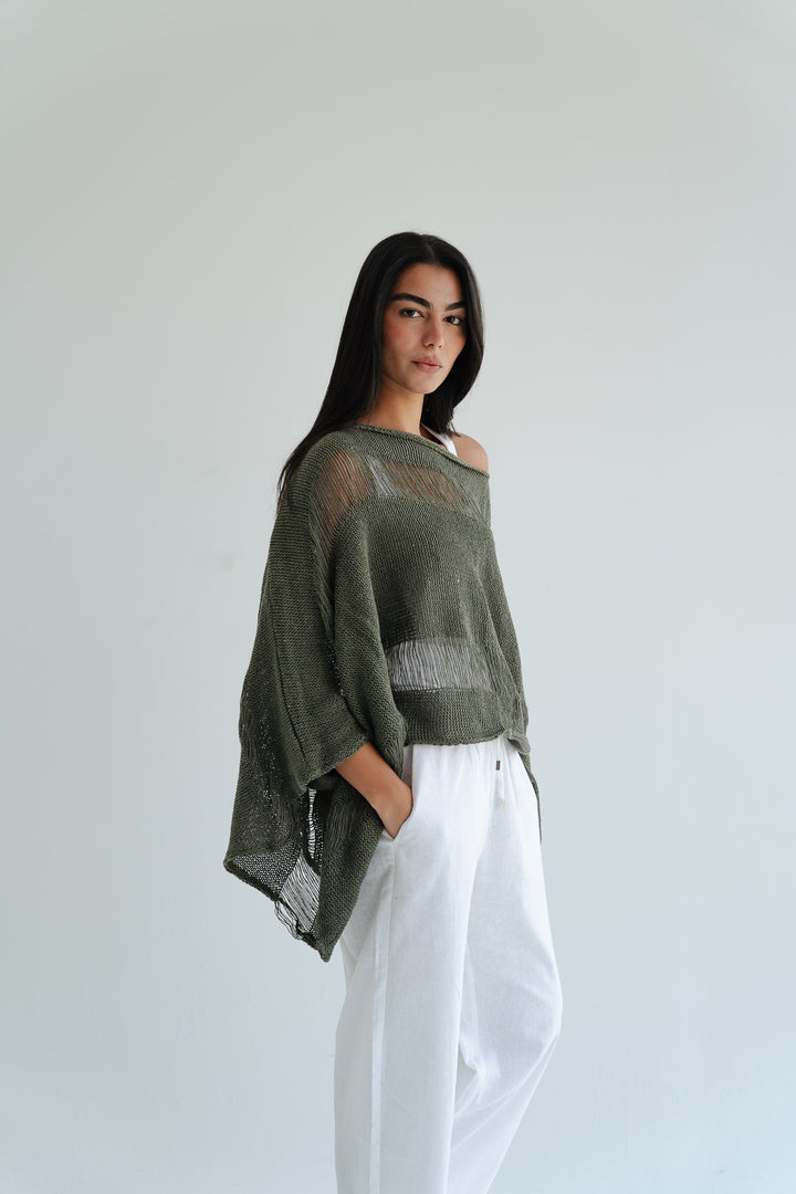 Handwoven Knit Top
