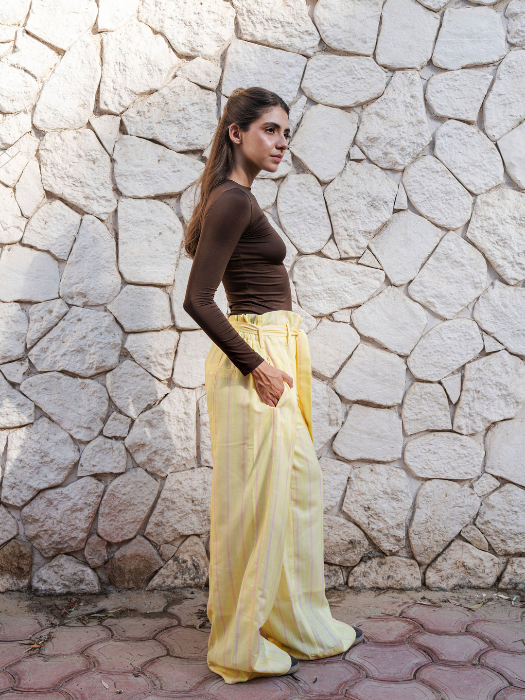 Fully lined Striped Pants