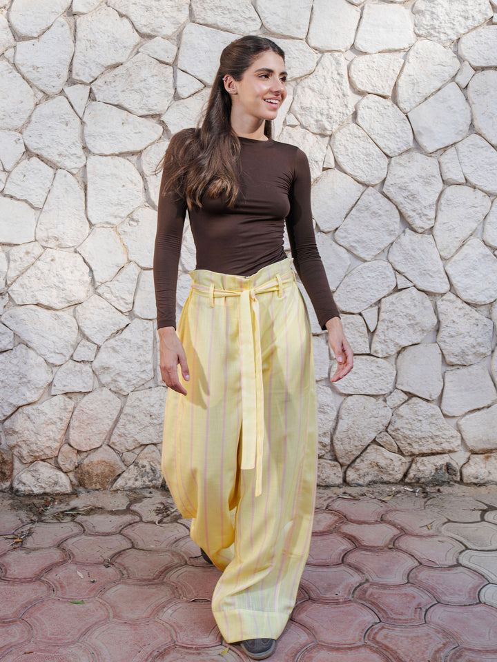 Fully lined Striped Pants