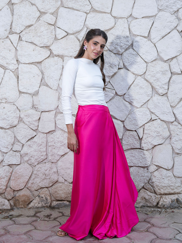 Luxe Wrap Skirt - Hot Pink