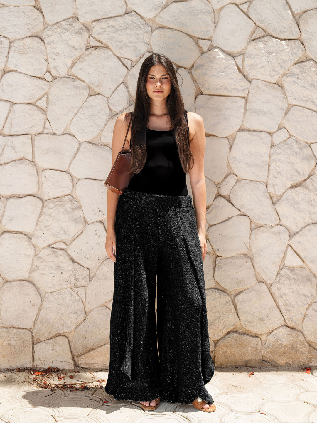 Glam Knit Pants - Black