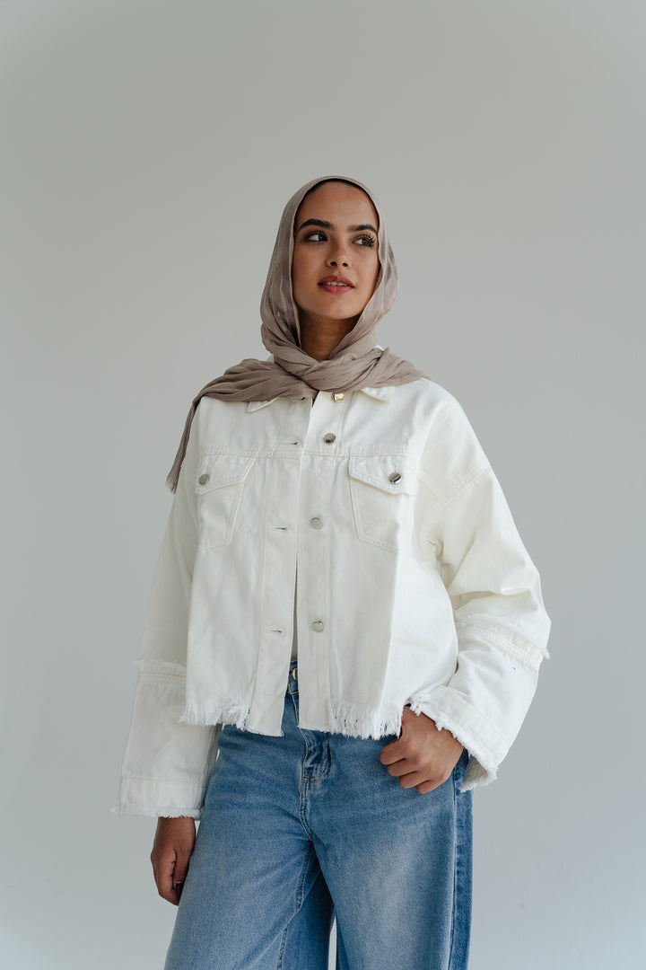 Cropped Fringy Denim