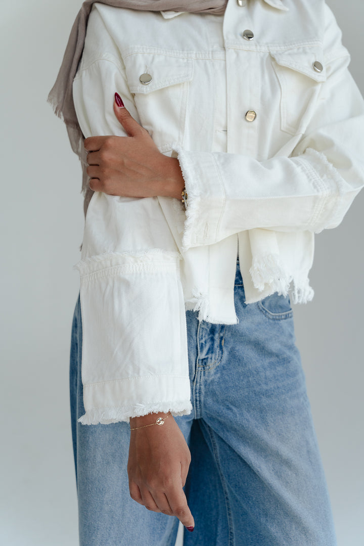 Cropped Fringy Denim