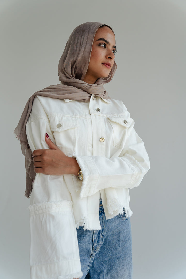Cropped Fringy Denim