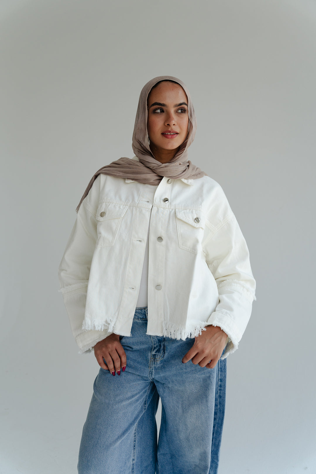 Cropped Fringy Denim