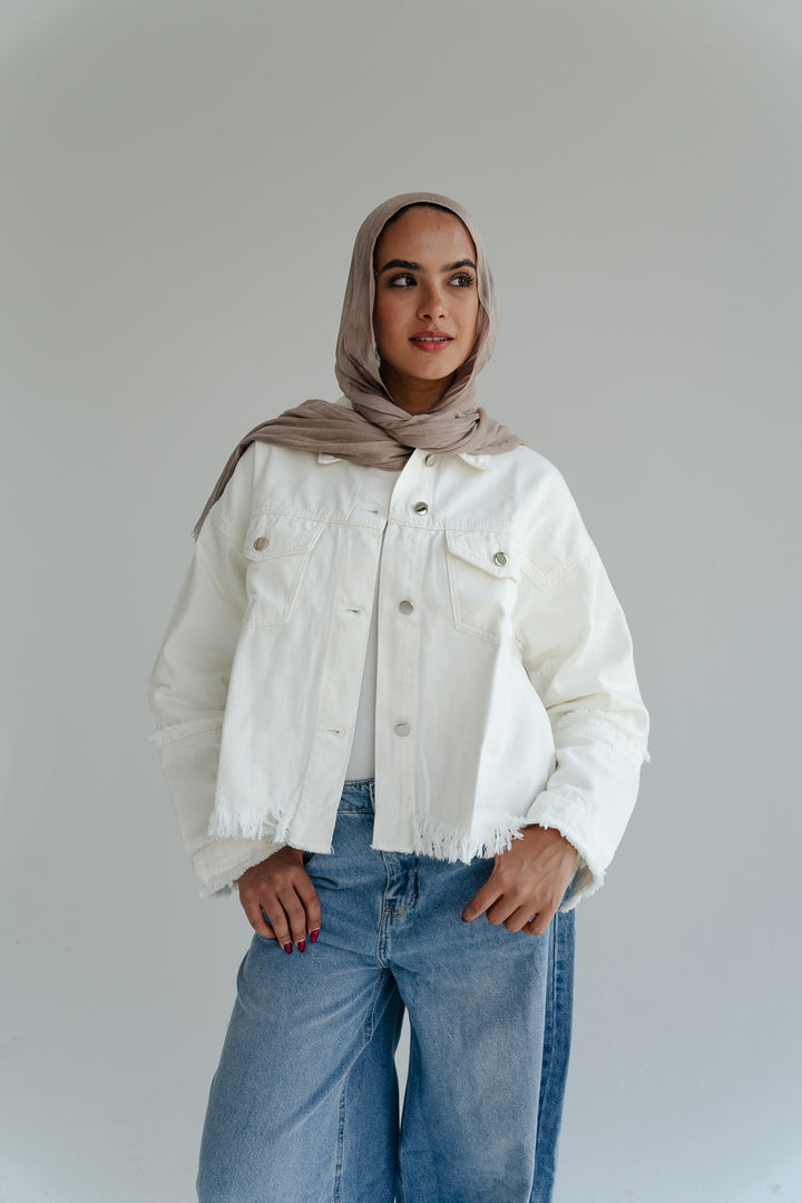 Cropped Fringy Denim