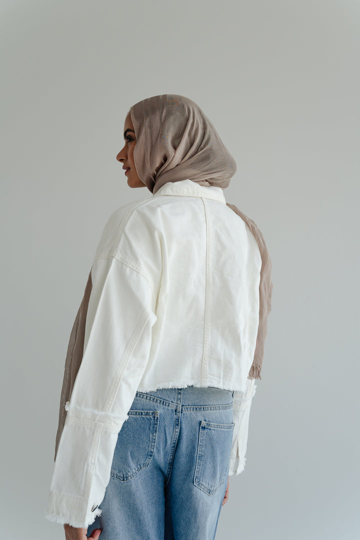 Cropped Fringy Denim