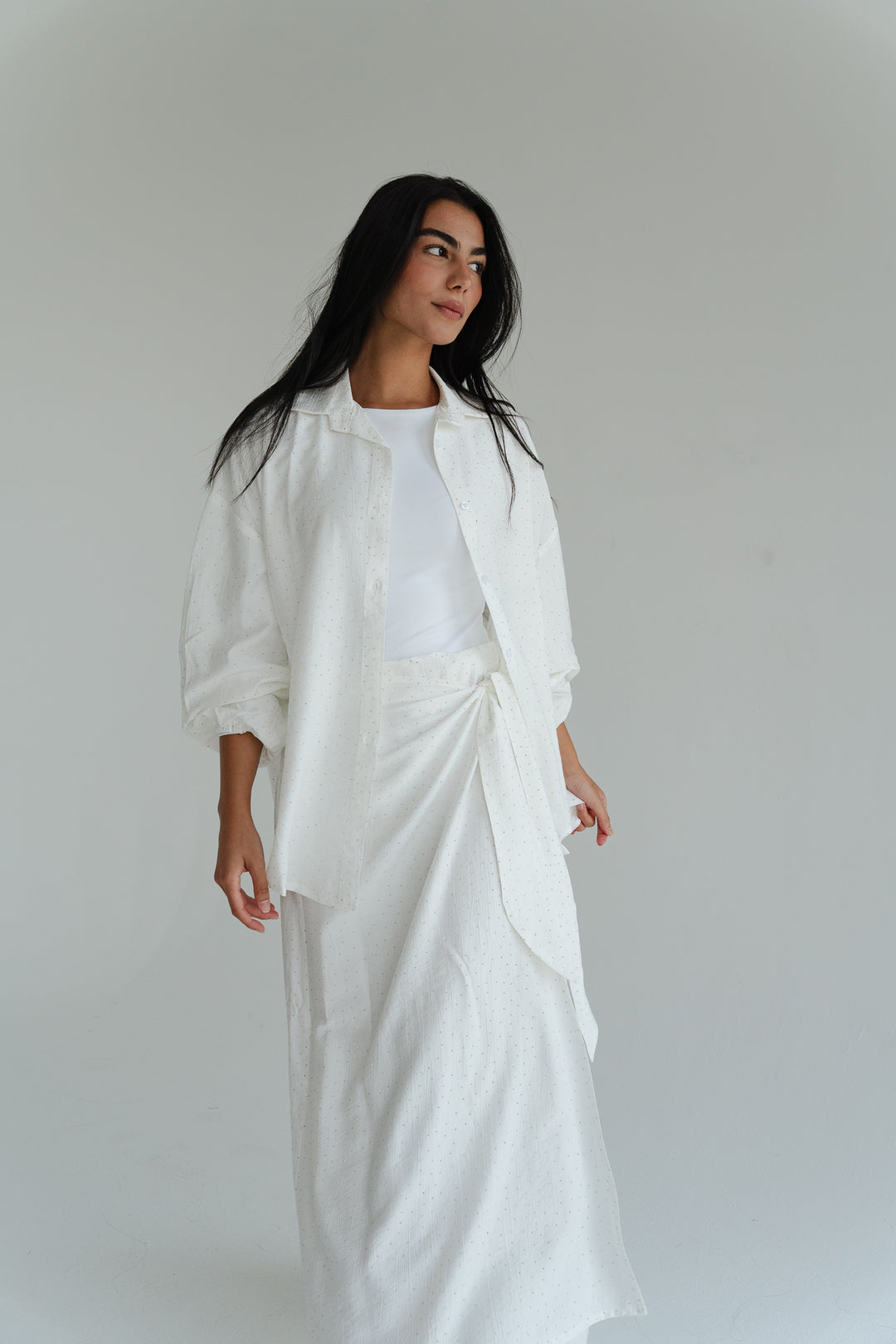 Rhinestone Oversized Shirt