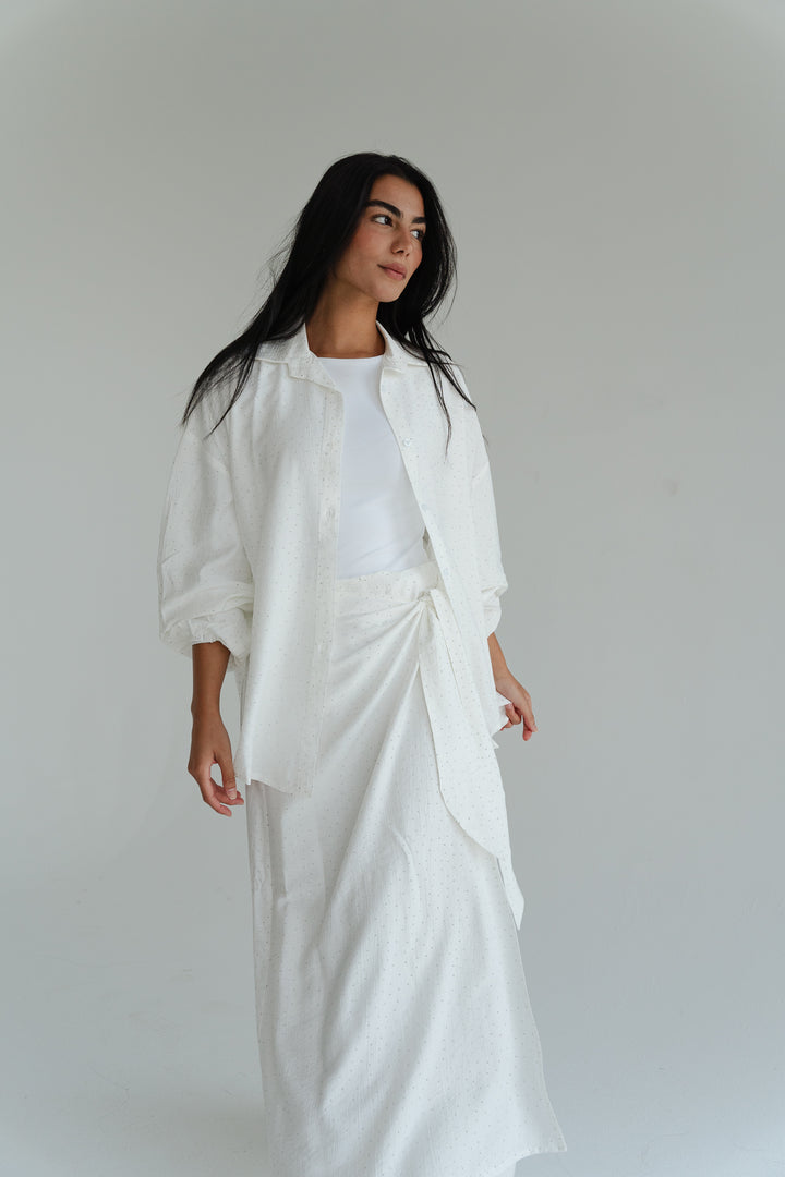 Rhinestone Oversized Shirt