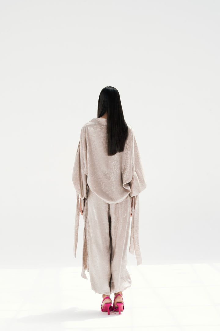 Draped Waist Evening Set