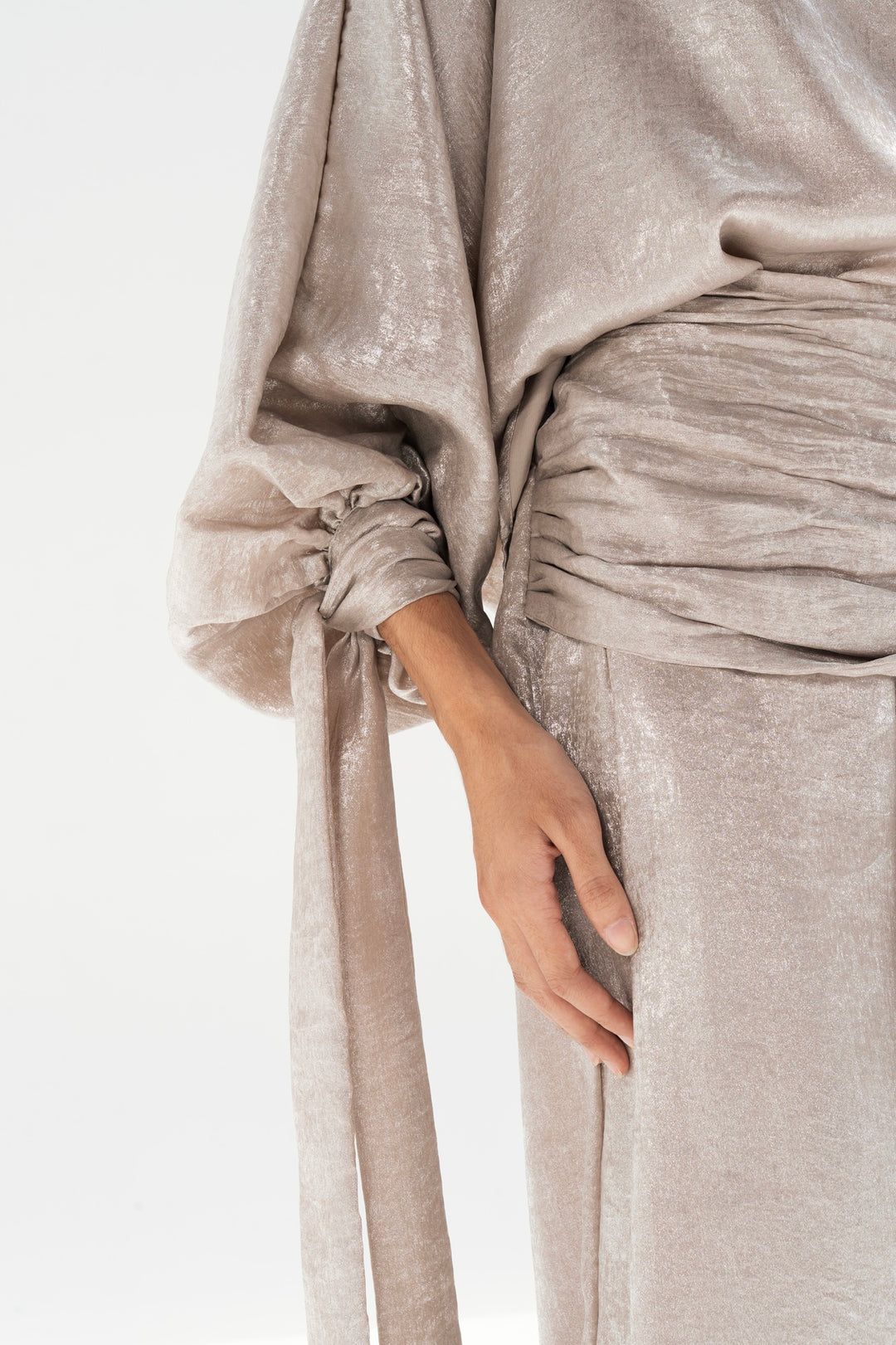 Draped Waist Evening Set