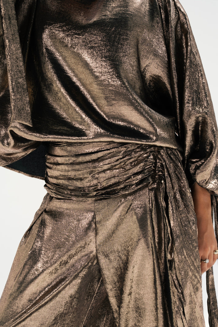 Draped Waist Evening Set