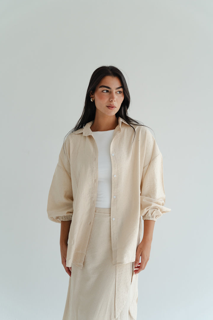 Rhinestone Oversized Shirt