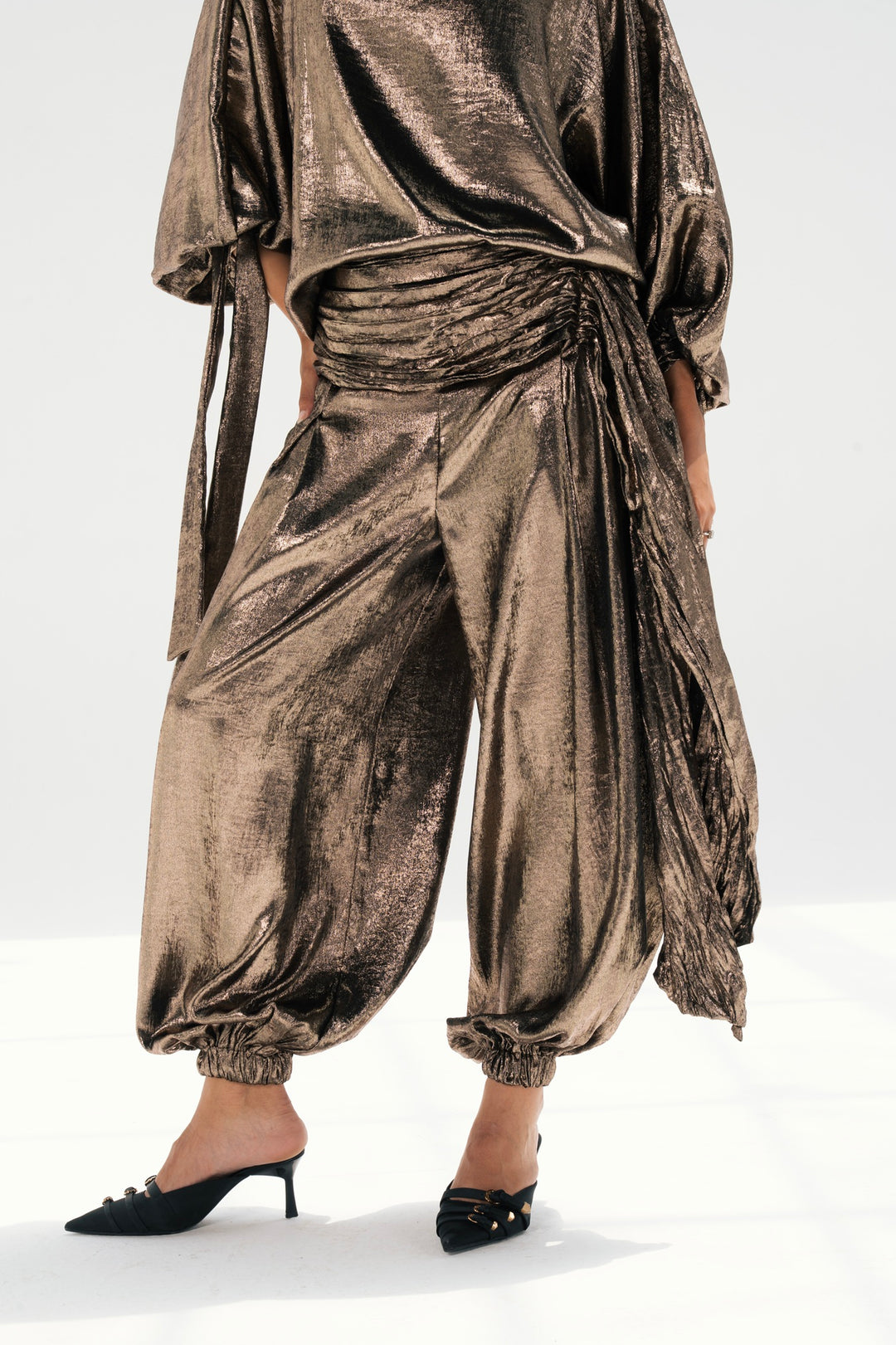 Draped Waist Evening Set