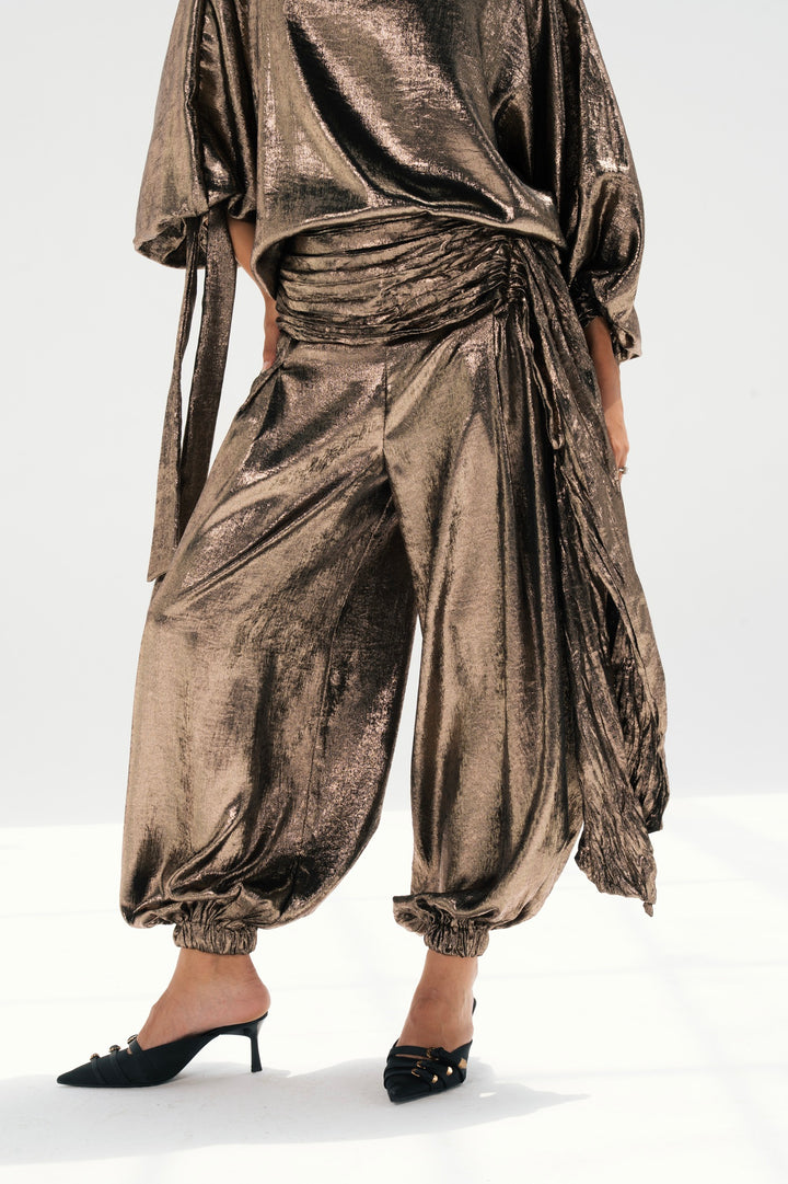 Draped Waist Evening Set