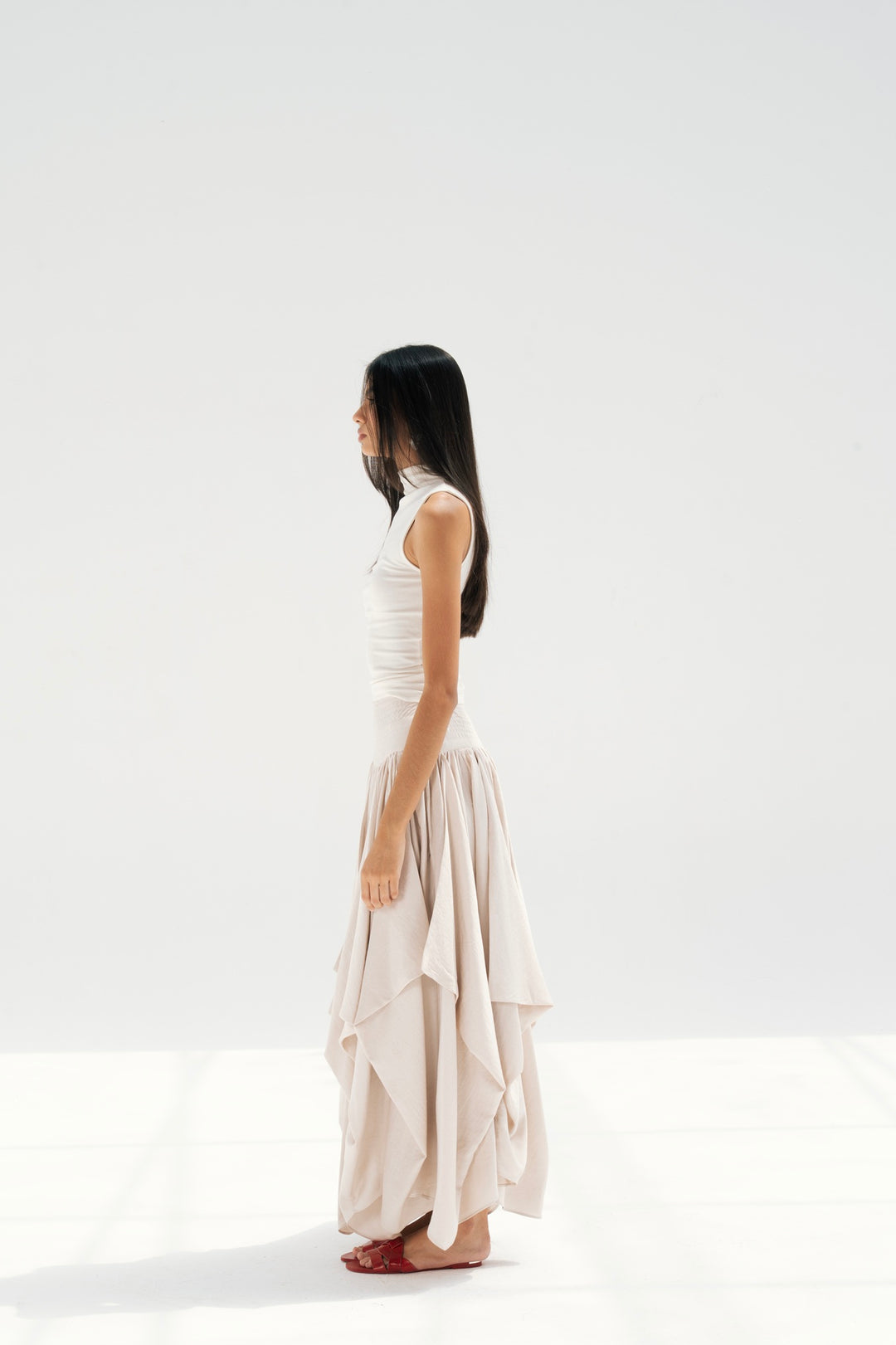 Draped Maxi Skirt