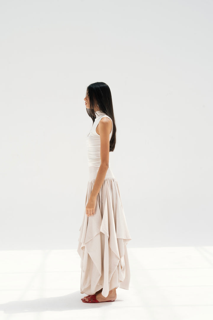 Draped Maxi Skirt