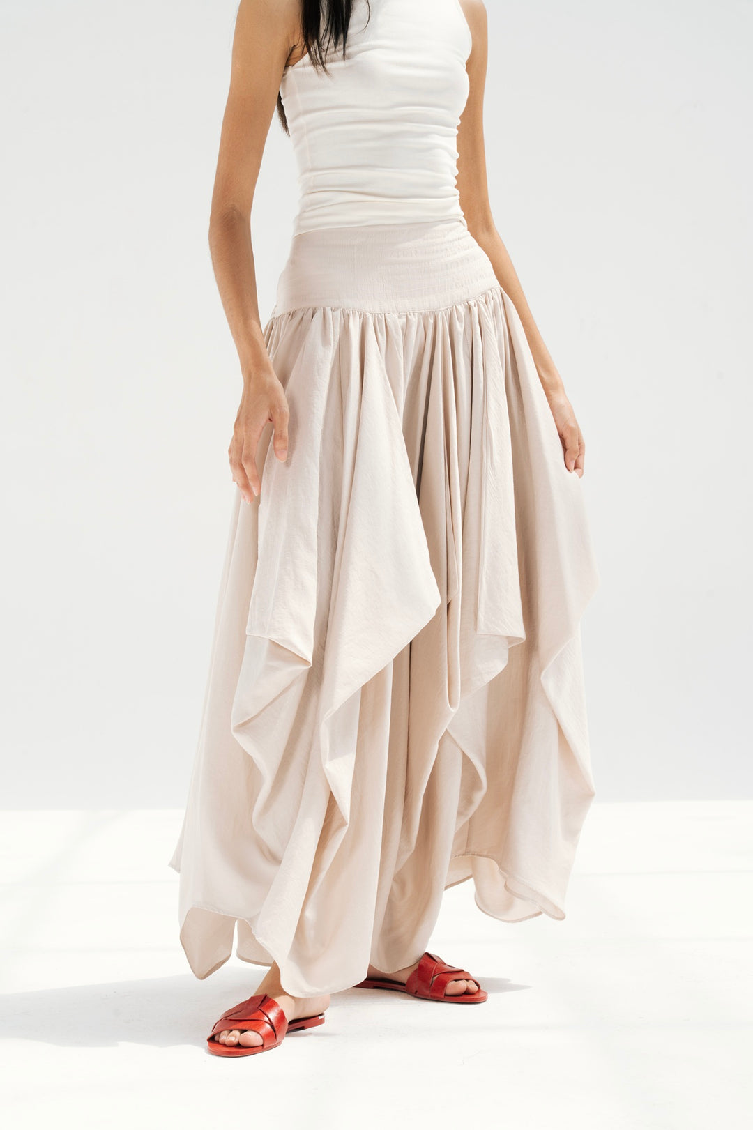 Draped Maxi Skirt