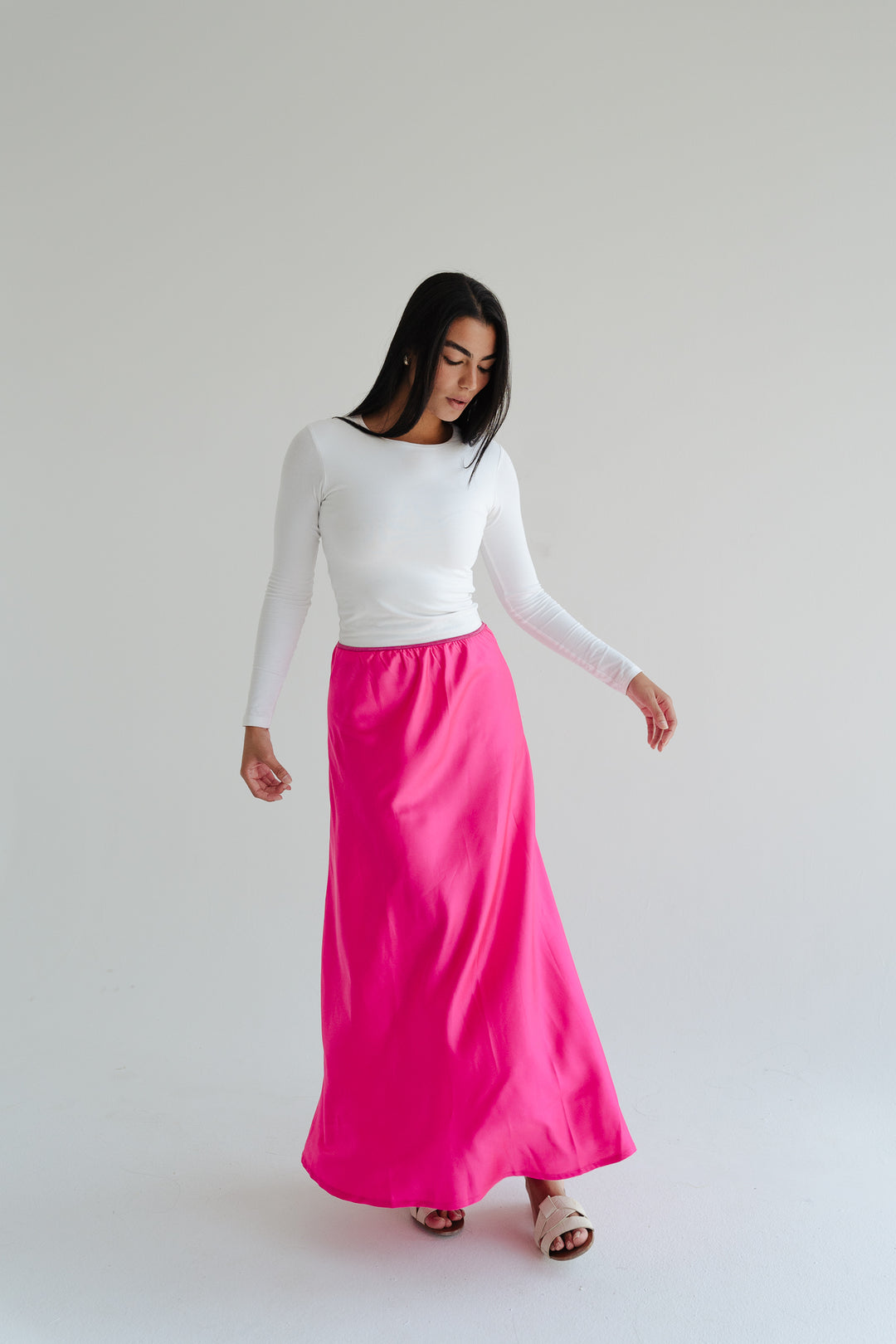 Satin Maxi Skirt