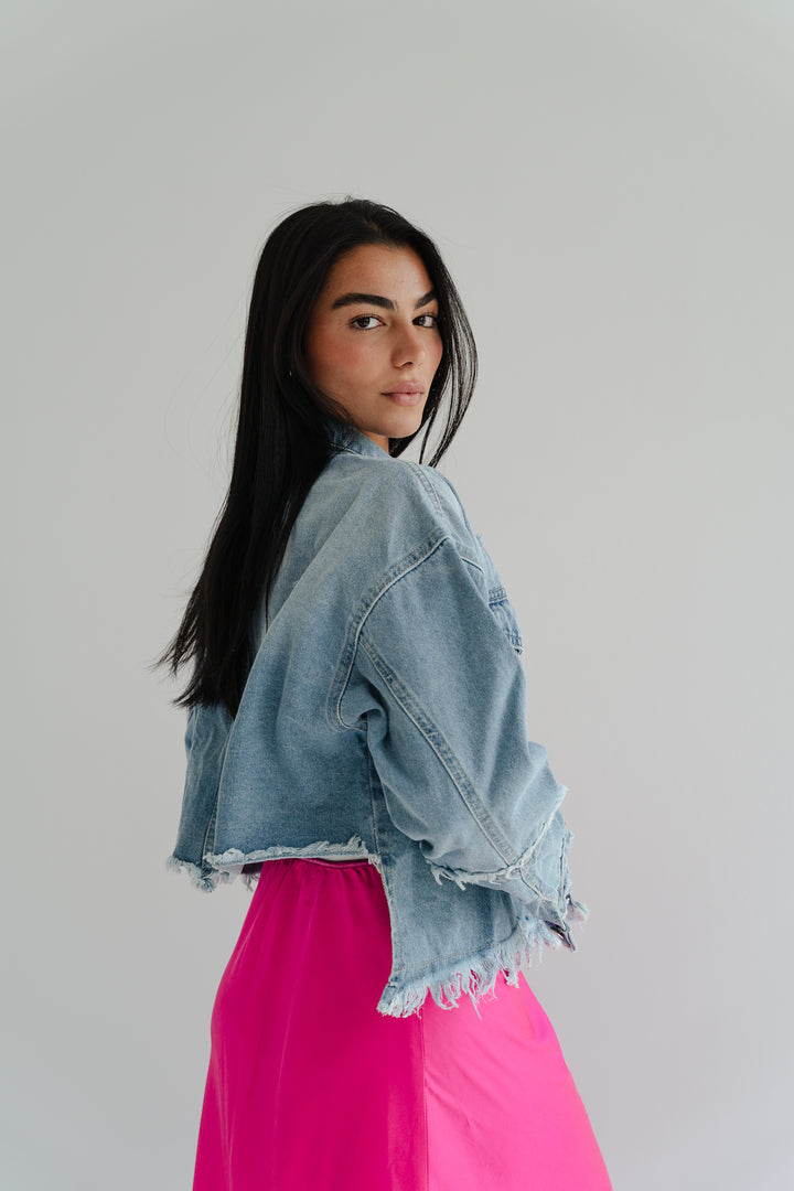 Cropped Fringy Denim