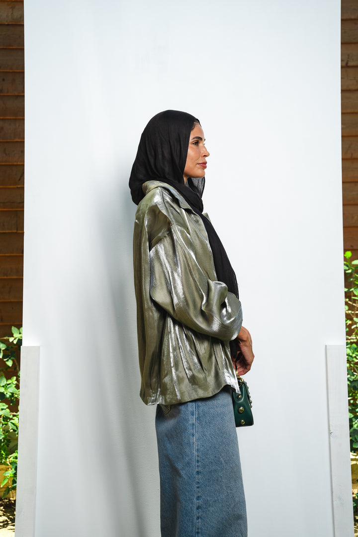 Metallic Zipper Jacket