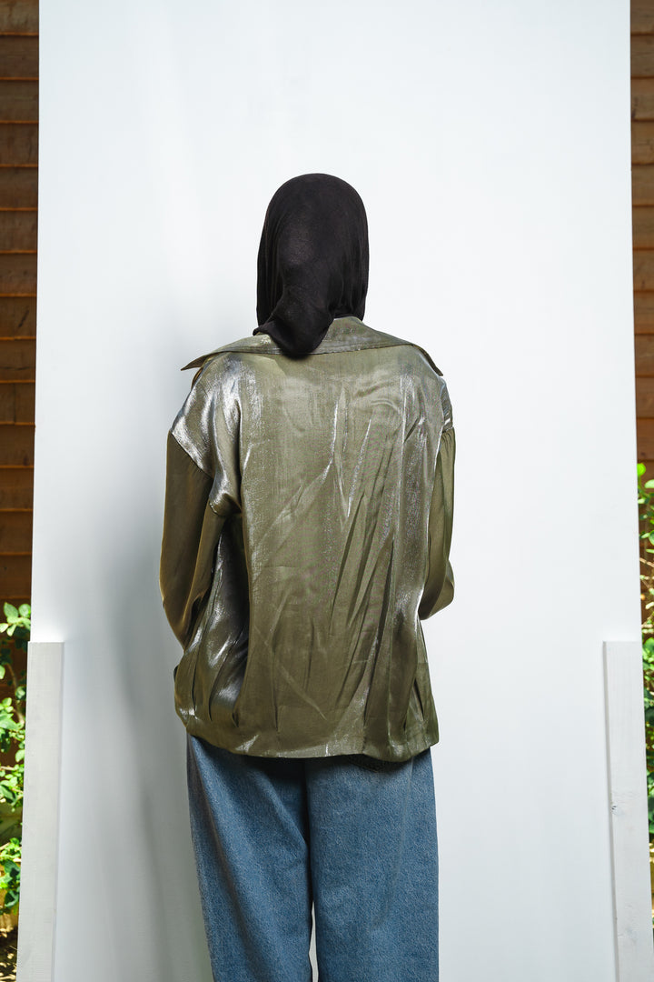Metallic Zipper Jacket