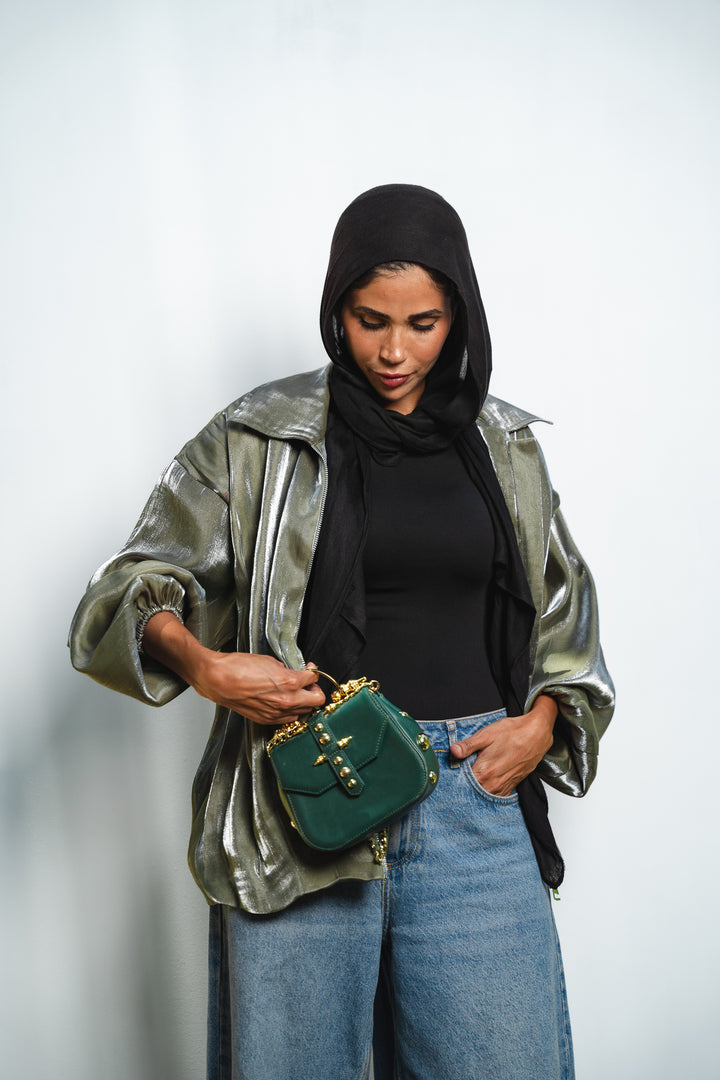 Metallic Zipper Jacket