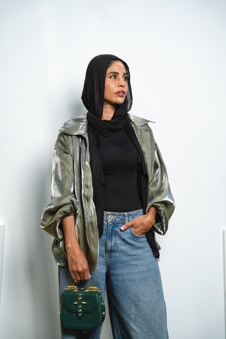 Metallic Zipper Jacket