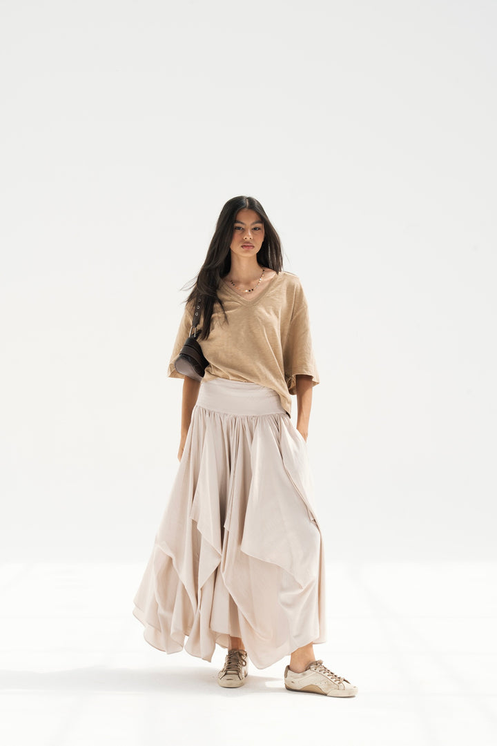 Draped Maxi Skirt