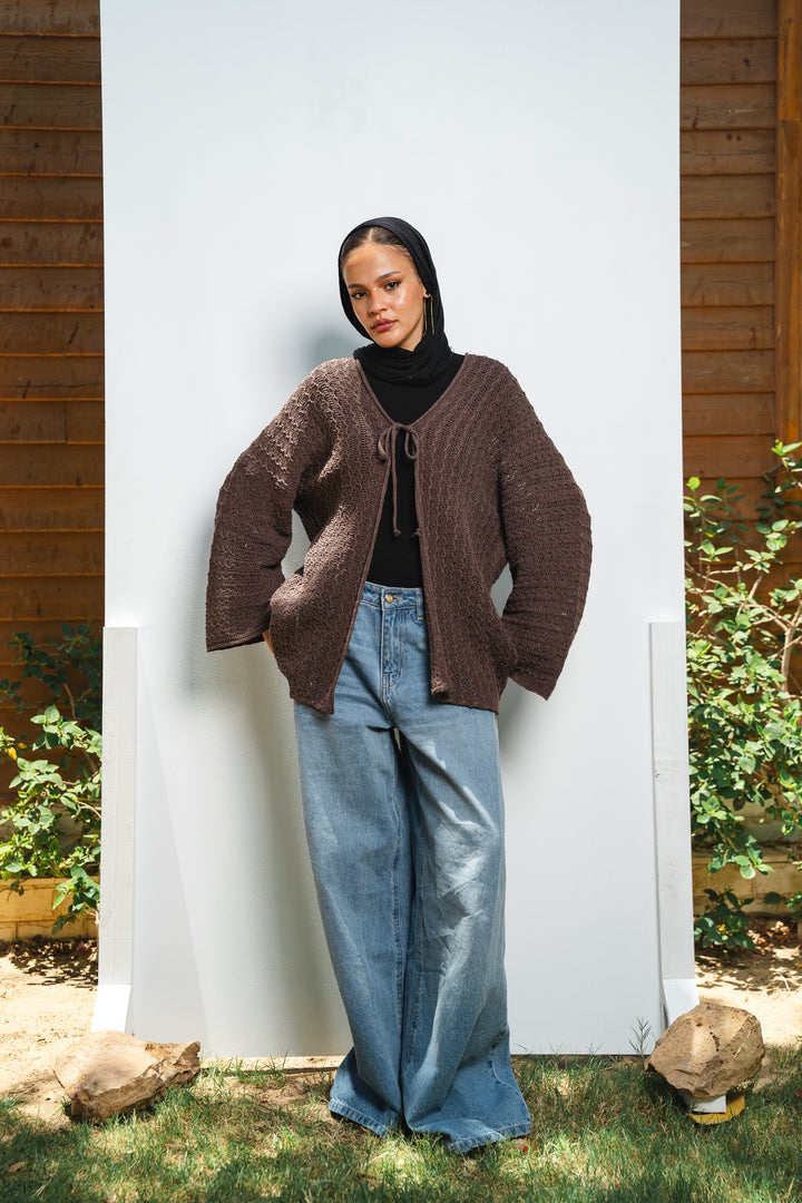 Knit Tie Cardigan