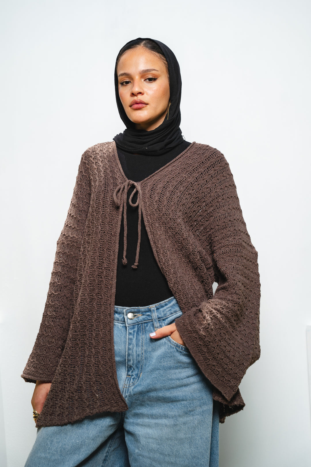 Knit Tie Cardigan