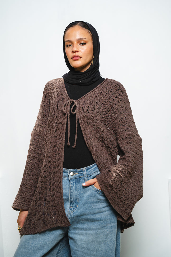 Knit Tie Cardigan