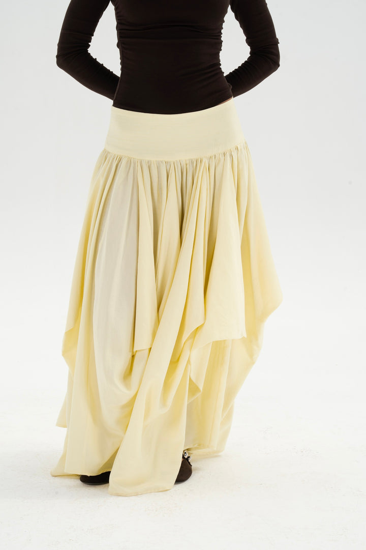 Draped Maxi Skirt