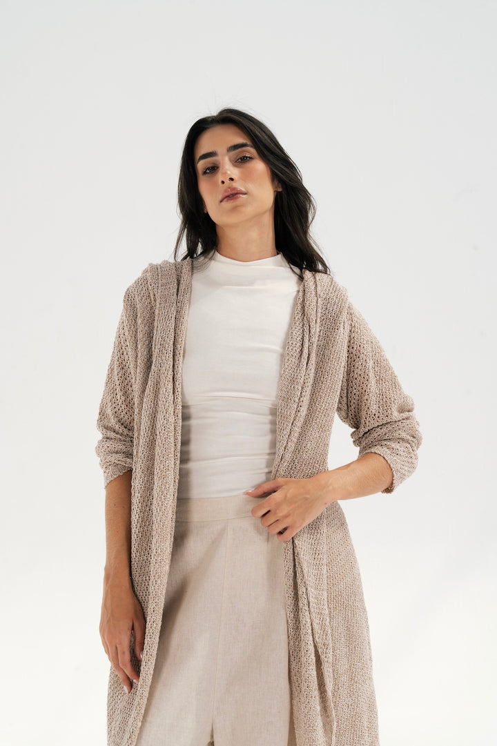 Airy Knit Longline Cardigan