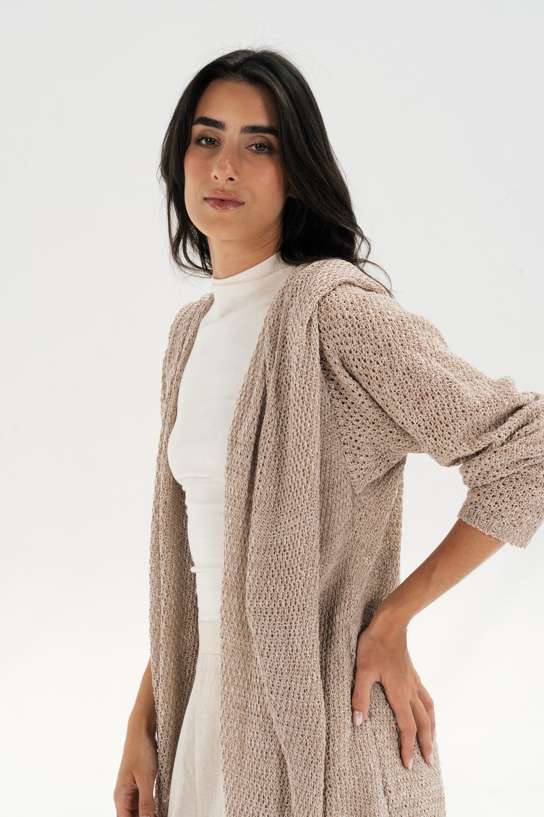 Airy Knit Longline Cardigan