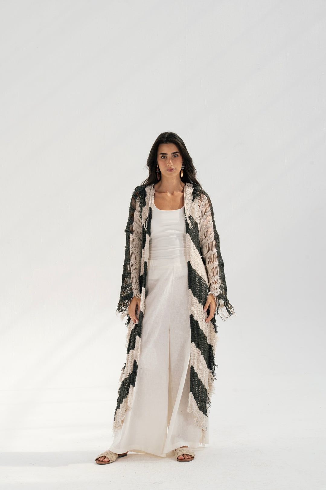 Serenity Handwoven Fringe Cardigan