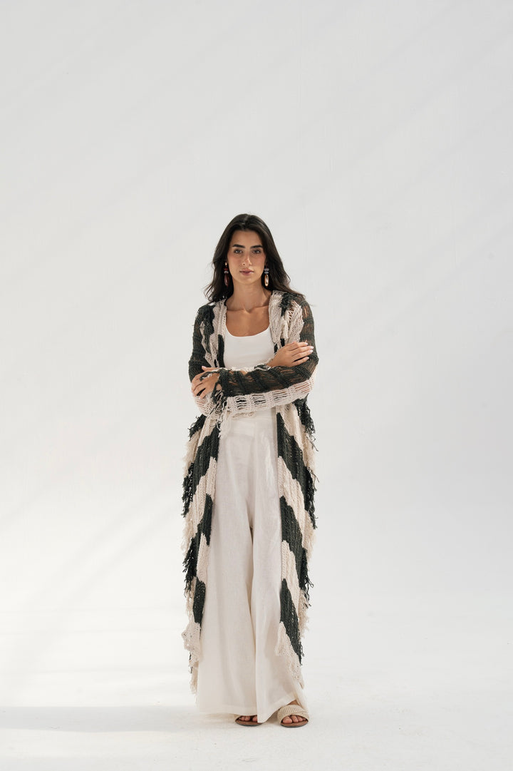 Serenity Handwoven Fringe Cardigan
