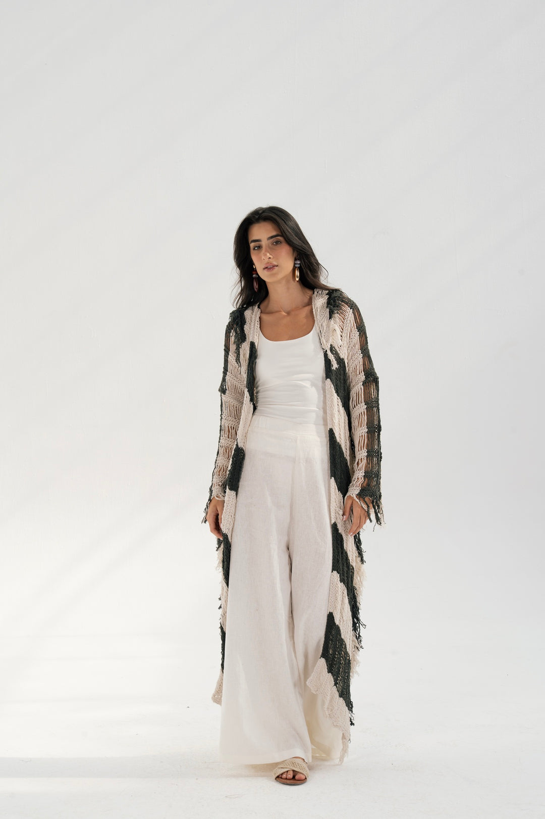 Serenity Handwoven Fringe Cardigan
