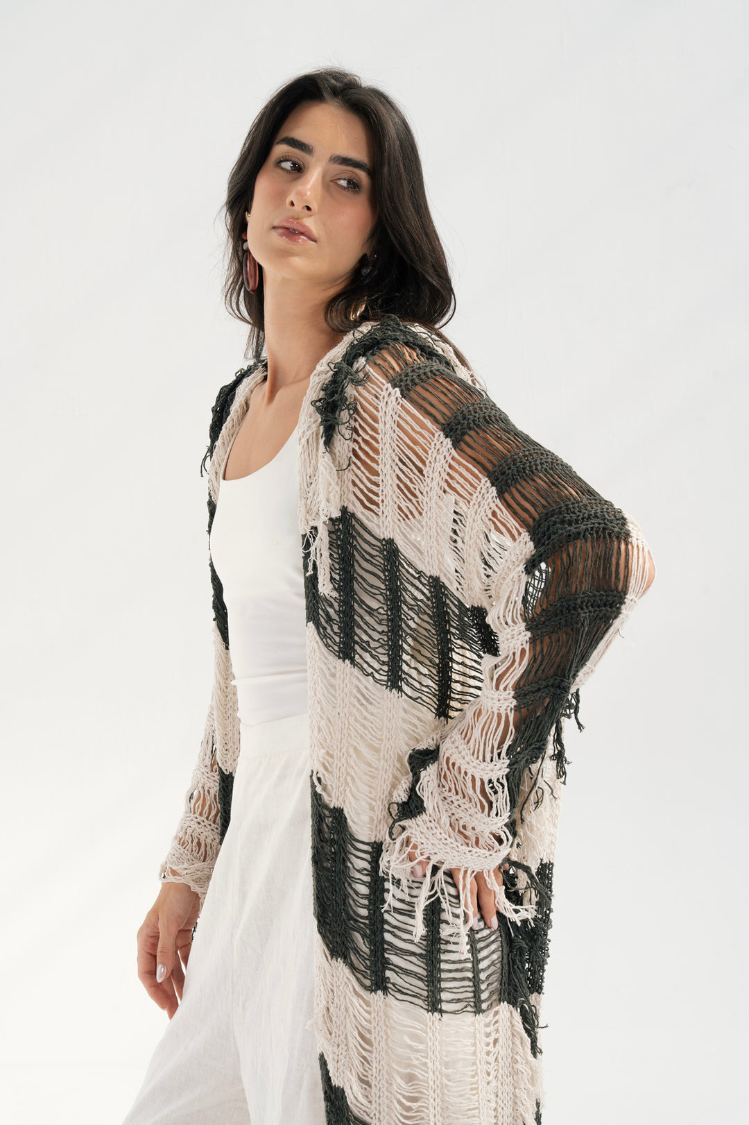 Serenity Handwoven Fringe Cardigan