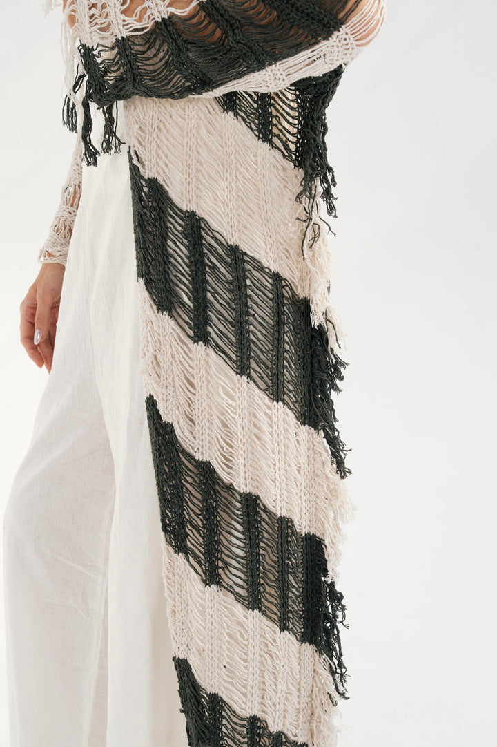 Serenity Handwoven Fringe Cardigan