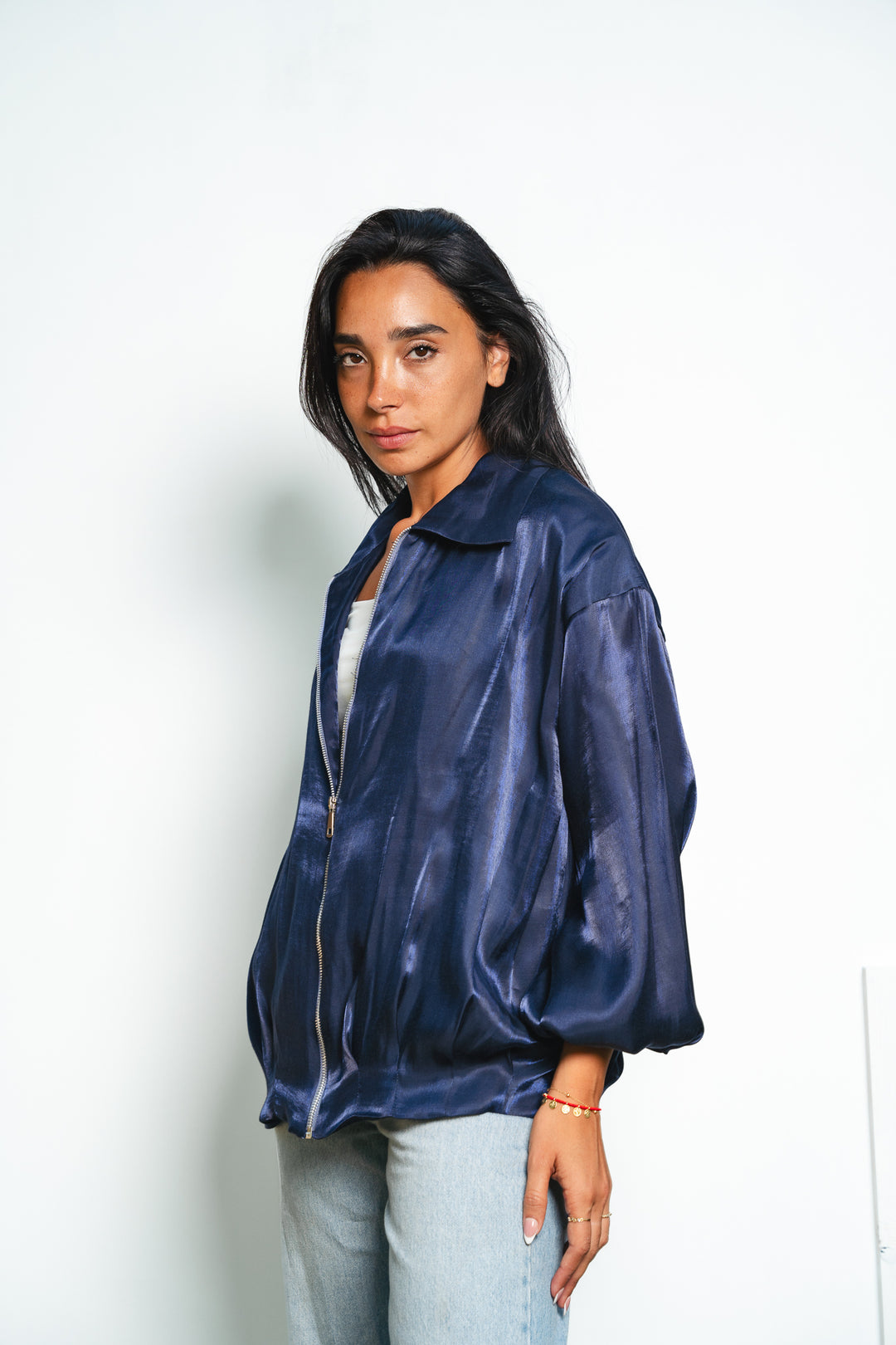 Metallic Zipper Jacket