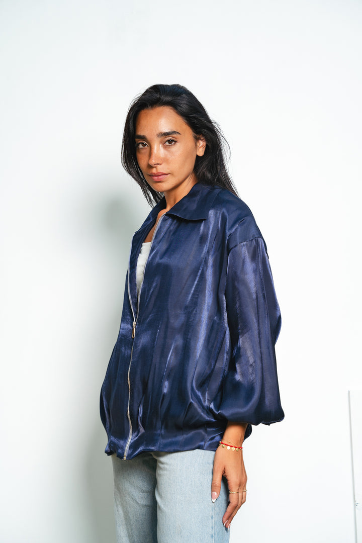 Metallic Zipper Jacket