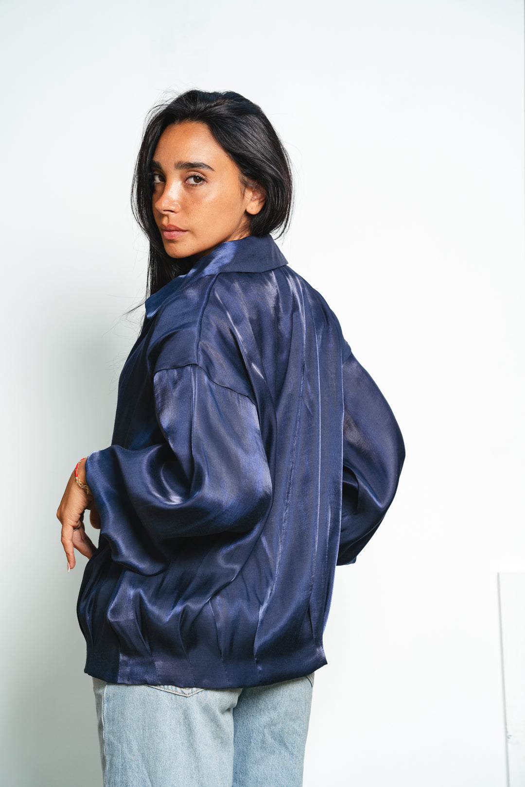 Metallic Zipper Jacket