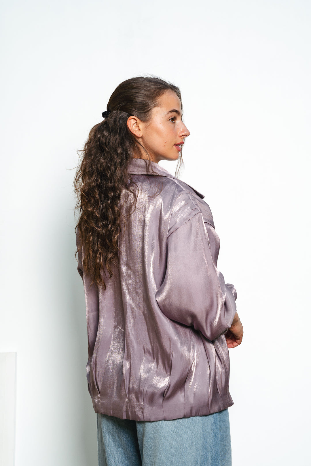 Metallic Zipper Jacket
