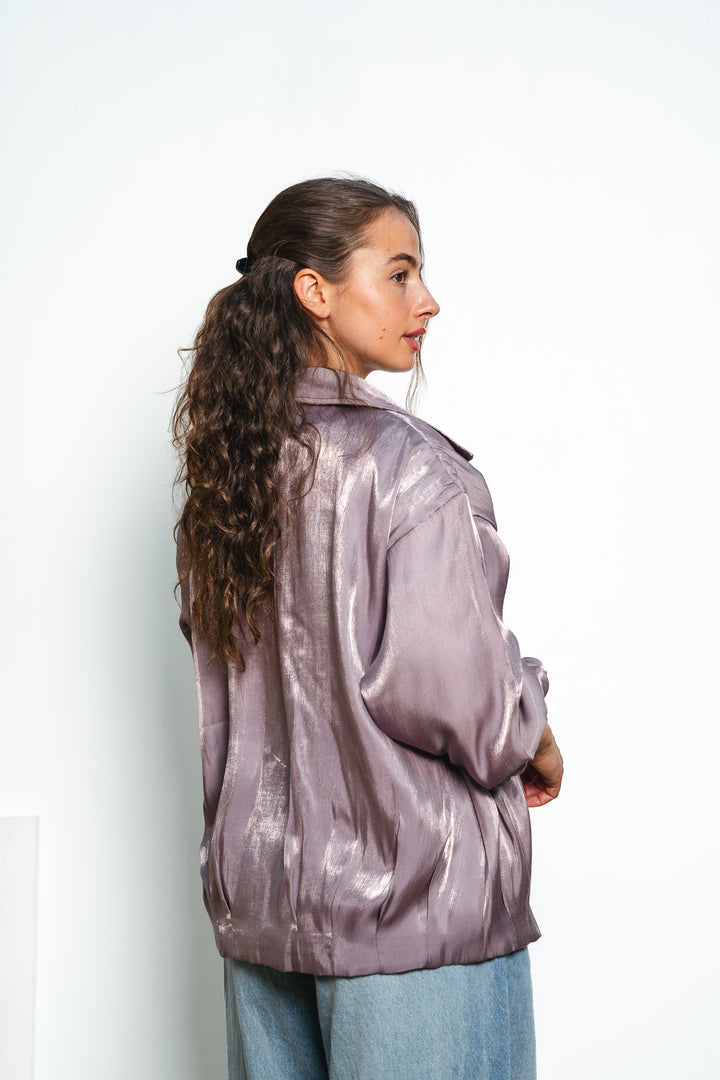 Metallic Zipper Jacket