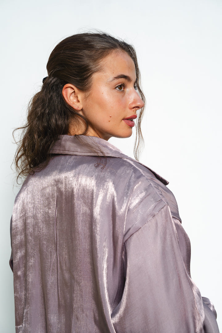 Metallic Zipper Jacket