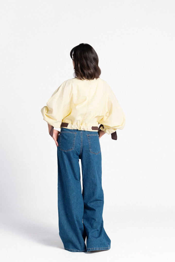 The Dual Tone Zipper Jacket - Yellow
