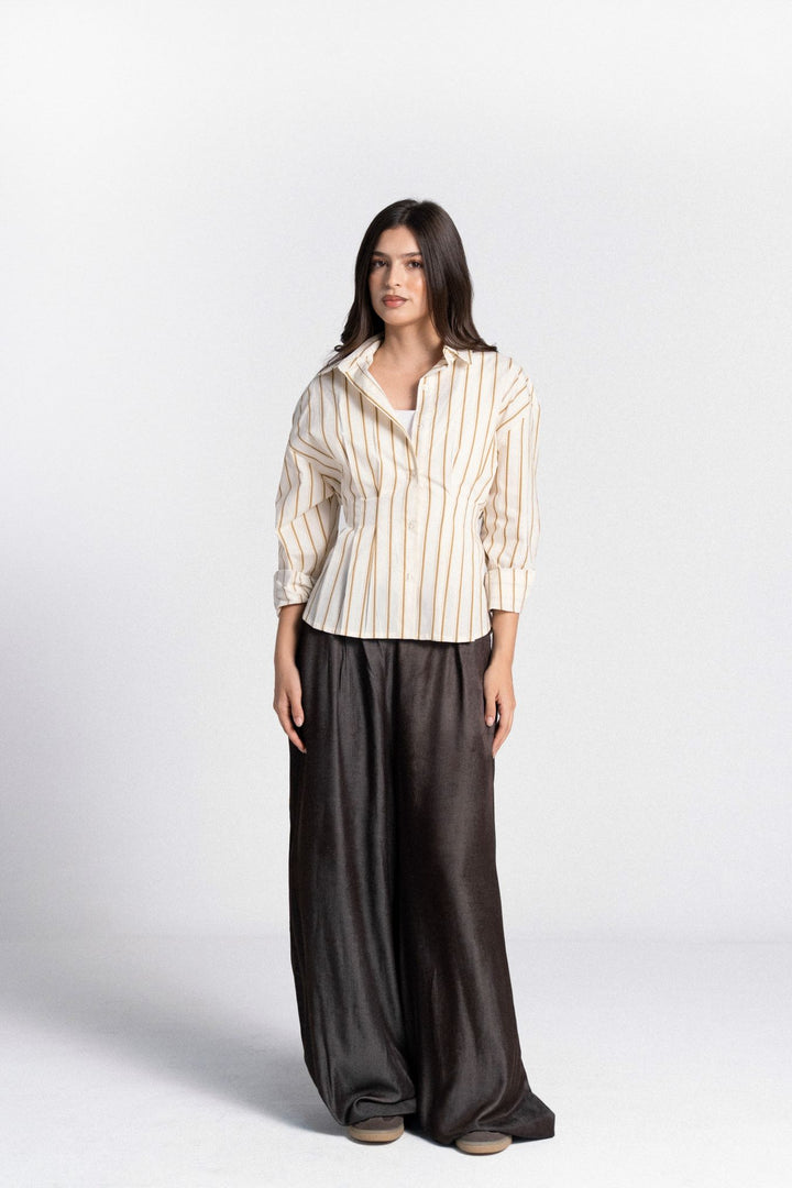 Signature Stripe Shirt - Beige