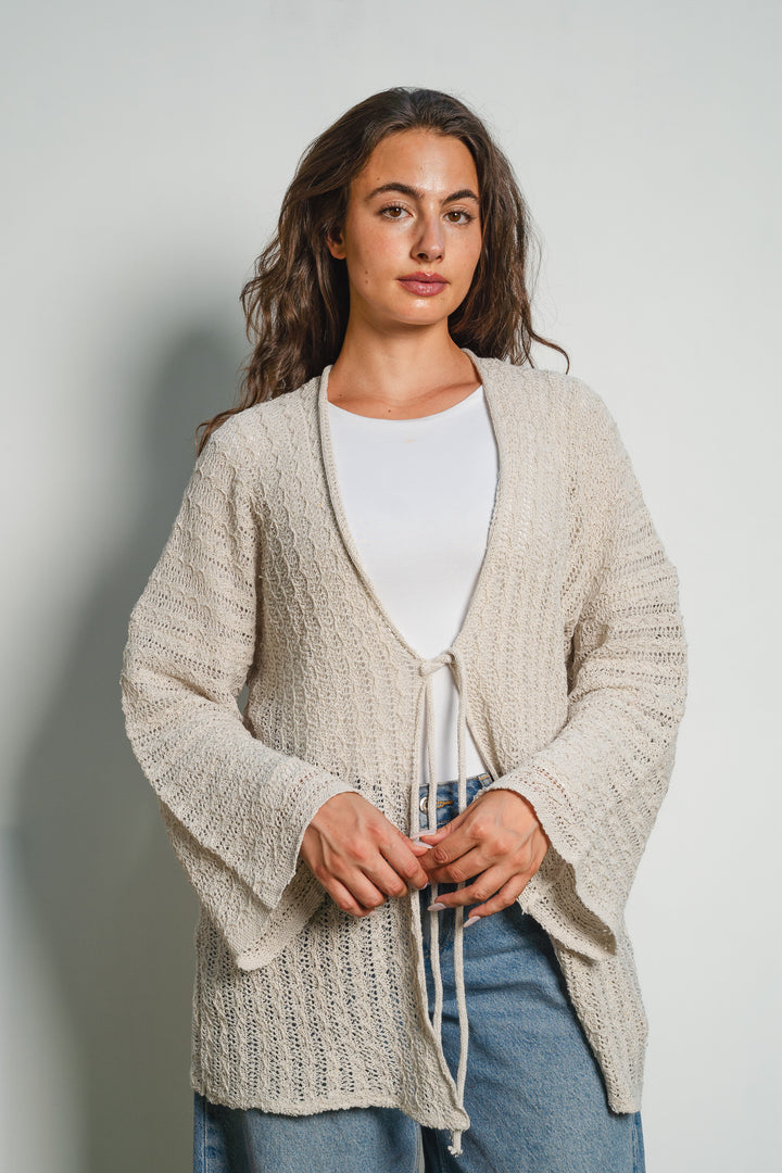 Knit Tie Cardigan