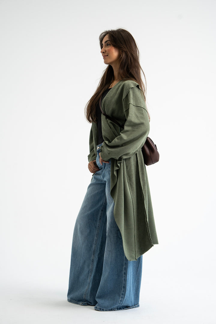 The Duster Cardigan - Olive